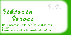 viktoria voross business card